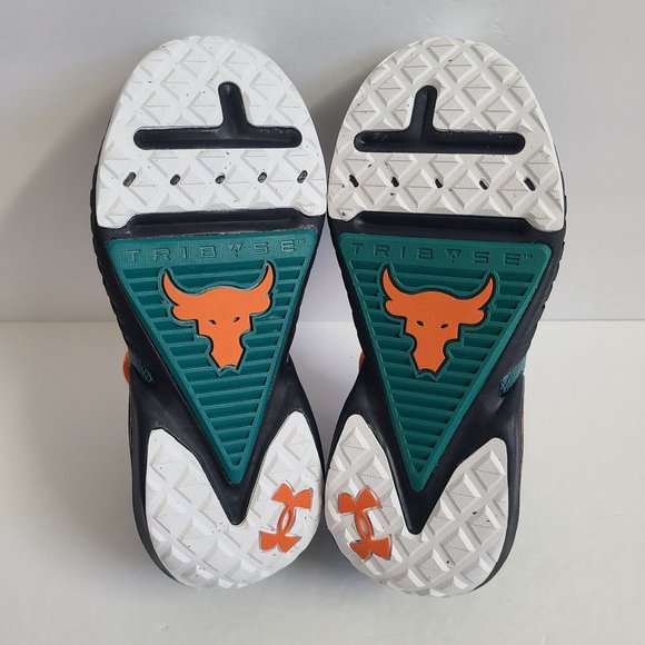 Under Armour HOVR Project Rock 5 Miami 305 Hurricanes Shoes 3026211-001 Size 7.5